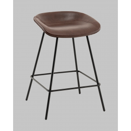 Стул полубарный Фуриоса экокожа коричневый