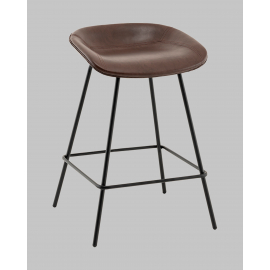 Стул полубарный Фуриоса экокожа коричневый