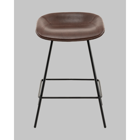 Стул полубарный Фуриоса экокожа коричневый