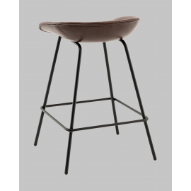 Стул полубарный Фуриоса экокожа коричневый