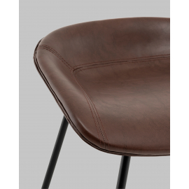Стул полубарный Фуриоса экокожа коричневый