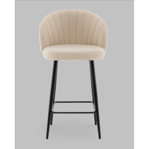Стул полубарный Ханнингем букле бежевый