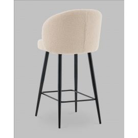 Стул полубарный Ханнингем букле бежевый