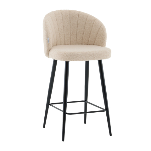 Стул полубарный Ханнингем букле бежевый