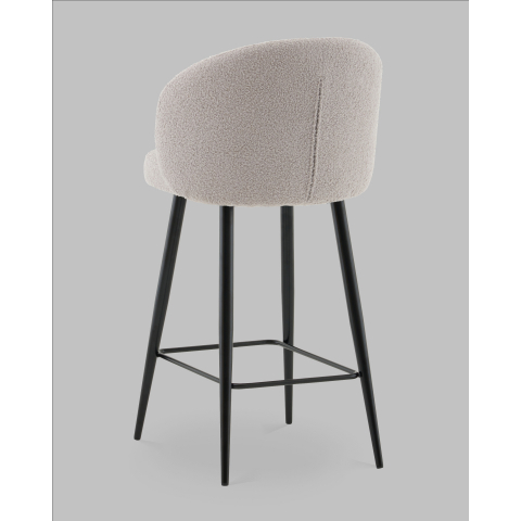 Стул полубарный Ханнингем букле светло-серый