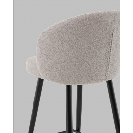 Стул полубарный Ханнингем букле светло-серый