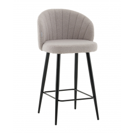 Стул полубарный Ханнингем букле светло-серый