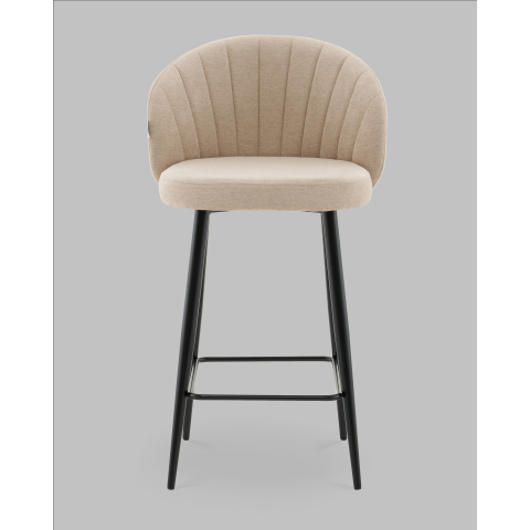 Стул полубарный Ханнингем велюр бежевый