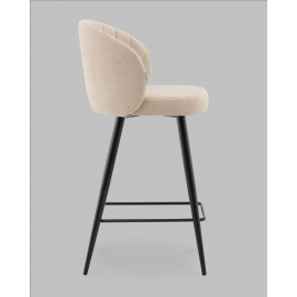 Стул полубарный Ханнингем велюр бежевый