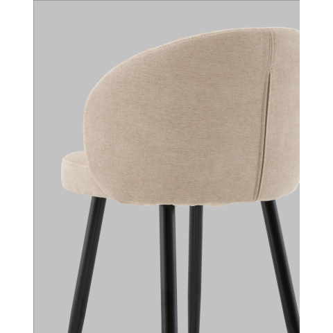 Стул полубарный Ханнингем велюр бежевый