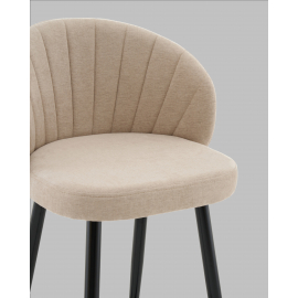 Стул полубарный Ханнингем велюр бежевый
