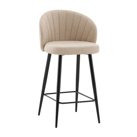 Стул полубарный Ханнингем велюр бежевый