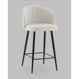 Стул полубарный Ханнингем велюр жемчужный