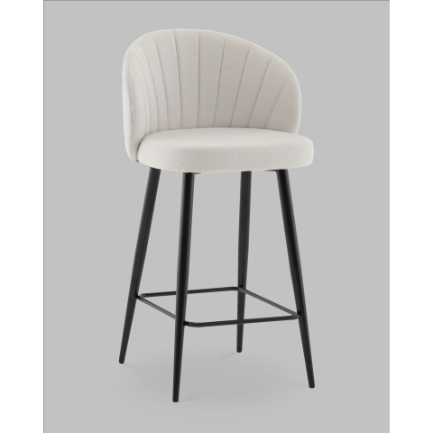 Стул полубарный Ханнингем велюр жемчужный