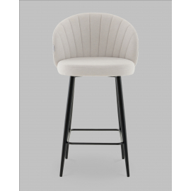 Стул полубарный Ханнингем велюр жемчужный