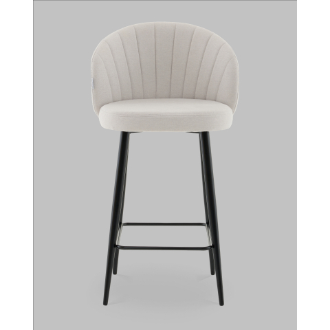 Стул полубарный Ханнингем велюр жемчужный