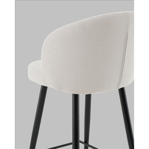 Стул полубарный Ханнингем велюр жемчужный