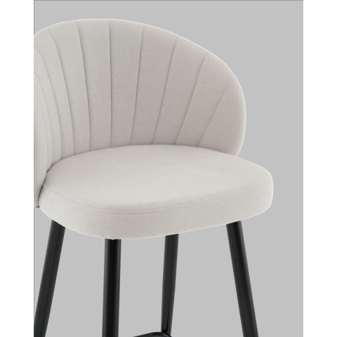 Стул полубарный Ханнингем велюр жемчужный