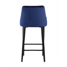 Стул полубарный Коби велюр синий