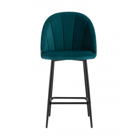 Стул полубарный Логан велюр изумрудный
