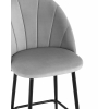Стул полубарный Логан велюр светло-серый