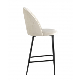 Стул полубарный Логан велюр бежевый