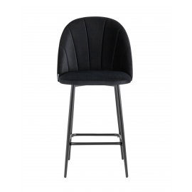 Стул полубарный Логан велюр черный