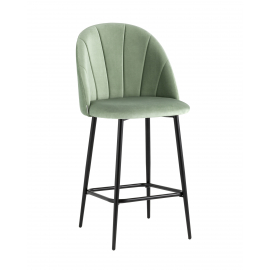 Стул полубарный Логан велюр фисташковый