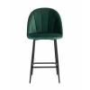 Стул полубарный Логан велюр зелёный