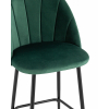 Стул полубарный Логан велюр зелёный