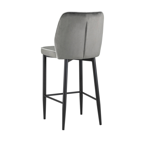 Стул полубарный Лоренс велюр антрацитовый