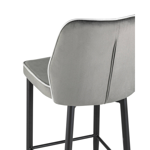 Стул полубарный Лоренс велюр антрацитовый