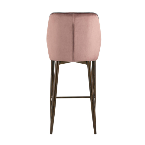 Стул полубарный Лоренс велюр пыльно-розовый