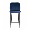 Стул полубарный Лоренс велюр синий