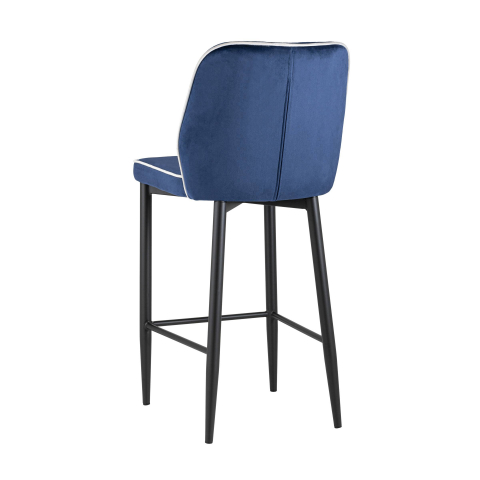 Стул полубарный Лоренс велюр синий