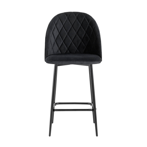 Стул полубарный Марсель велюр черный