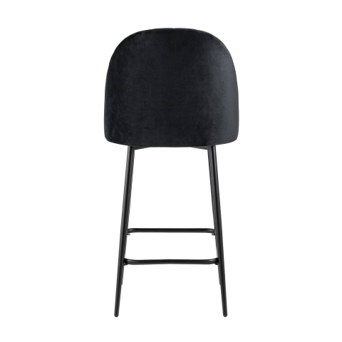 Стул полубарный Марсель велюр черный