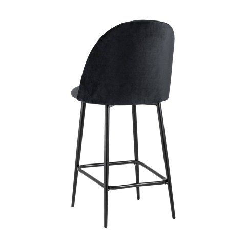Стул полубарный Марсель велюр черный