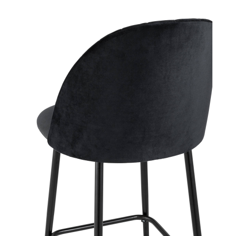 Стул полубарный Марсель велюр черный