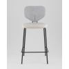Стул полубарный Masey серый с серой экокожей