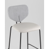 Стул полубарный Masey серый с серой экокожей