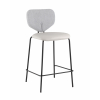 Стул полубарный Masey серый с серой экокожей