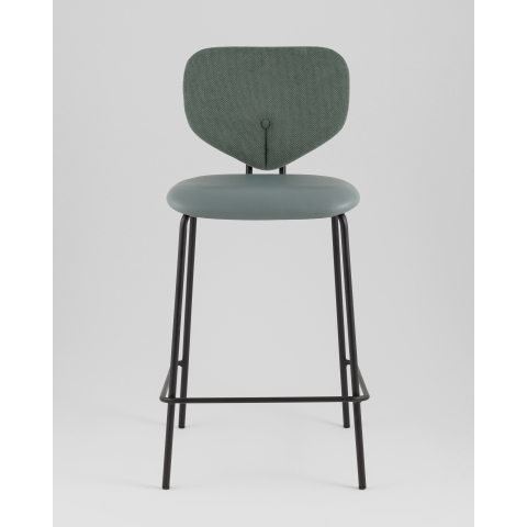 Стул полубарный Masey зеленый со светло-зеленой экокожей