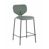 Стул полубарный Masey зеленый со светло-зеленой экокожей
