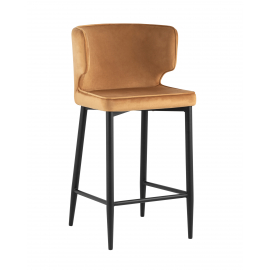 Стул полубарный Матео велюр терракотовый