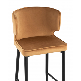 Стул полубарный Матео велюр терракотовый