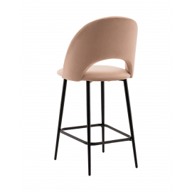 Стул полубарный Меган велюр бежевый