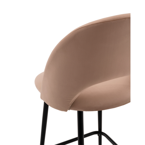 Стул полубарный Меган велюр бежевый