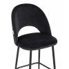 Стул полубарный Меган велюр черный