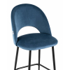 Стул полубарный Меган велюр пыльно-синий